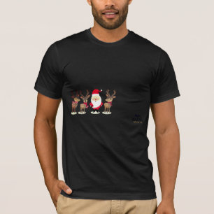 Trendy stijlvolle kerst, sinterklaas en rendieren t-shirt