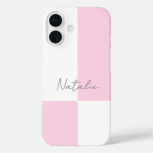 Trendy stijlvolle kleurblok chic gepersonaliseerd Case-Mate iPhone case (Achterkant)