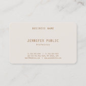 Trendy stijlvolle kleurenharmonieuze professionele visitekaartje (Achterkant)