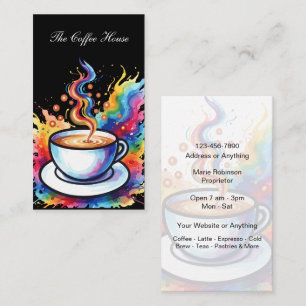Trendy stijlvolle koffiebar visitekaartje