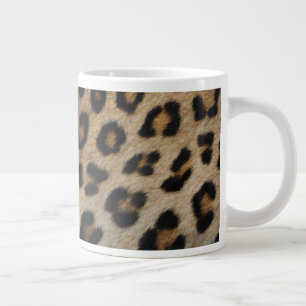 Trendy stijlvolle luipaard bont dier print patroon grote koffiekop