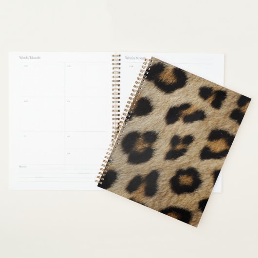 Trendy stijlvolle luipaard bont dier print patroon planner (Display)