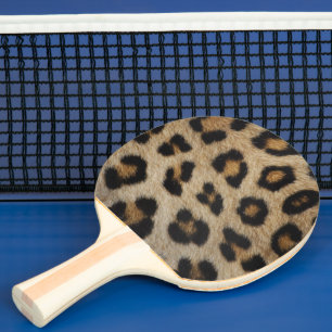 Trendy stijlvolle luipaard bont dierenprintpatroon tafeltennisbatje