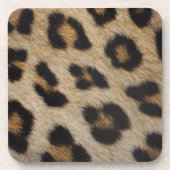 Trendy stijlvolle luipaard bont print dier patroon bier onderzetter (Voorkant)