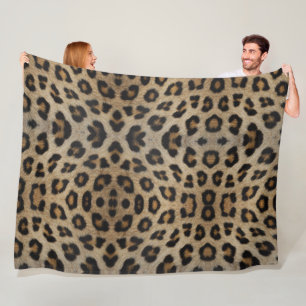Trendy stijlvolle luipaard bont print dier patroon fleece deken