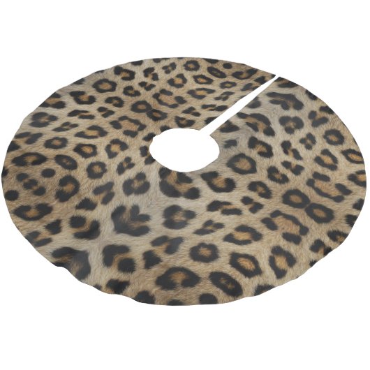 Trendy stijlvolle luipaard bont print dier patroon kerstboom rok (Gekanteld)