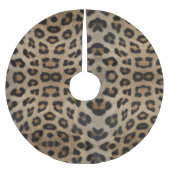 Trendy stijlvolle luipaard bont print dier patroon kerstboom rok (Voorkant)