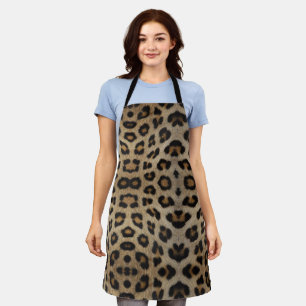 Trendy stijlvolle luipaard bont print dier patroon schort