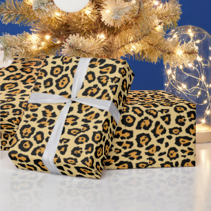 Trendy stijlvolle luipaard dier print patroon leuk cadeaupapier