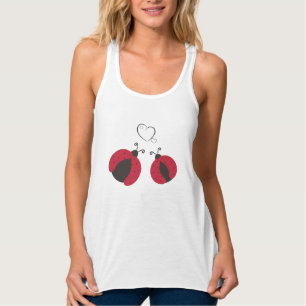 Trendy stijlvolle meisjesachtige leuke lieveheersb tanktop