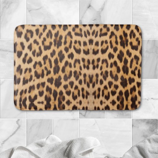 trendy stijlvolle mode leopard print badmat