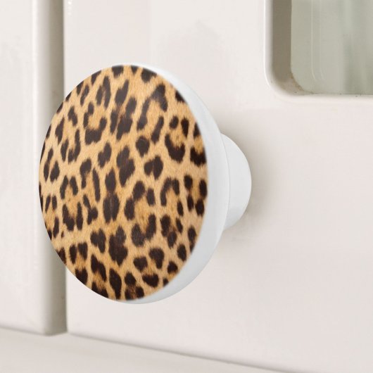 trendy stijlvolle mode leopard print keramische knop