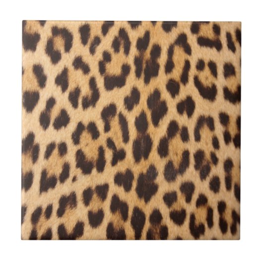 trendy stijlvolle mode leopard print tegeltje (Voorkant)