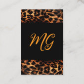 Trendy Stijlvolle Moderne Dames Monogram Visitekaartje (Voorkant)