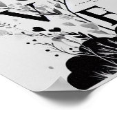 Trendy Stijlvolle Moderne Monochrome Quote Love Ar Poster (Hoek)