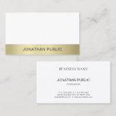 Trendy stijlvolle, moderne, stijlvolle, dunne, gou visitekaartje (Voorkant / Achterkant)