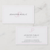Trendy stijlvolle monogram professionele Sjabloon Visitekaartje (Voorkant / Achterkant)