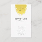 Trendy stijlvolle monogrammed Sleek Plain Gold loo Visitekaartje (Voorkant)