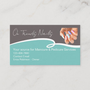 Trendy Stijlvolle Nagel Tech Manicure Visitekaartje