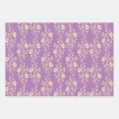 Trendy stijlvolle Paarse papierbladen voor het ver Inpakpapier Vel (Voorkant 2)