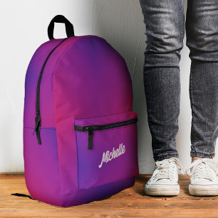 Trendy stijlvolle Paarse roze terug naar school Bedrukte Rugzak
