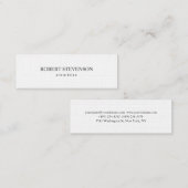 Trendy stijlvolle plaat Slim Professional-minimali Mini Visitekaartje (Voorkant / Achterkant)