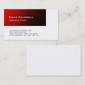 Trendy stijlvolle Red Modern Professional Consulta Visitekaartje (Voorkant / Achterkant)