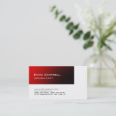 Trendy stijlvolle Red Modern Professional Consulta Visitekaartje (Staand voorkant)