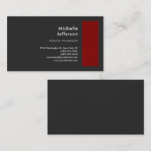 Trendy stijlvolle rood grijs moderne minimalist visitekaartje (Voorkant / Achterkant)