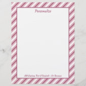 Trendy stijlvolle roze Paarse strepen gepersonalis (Voorkant)