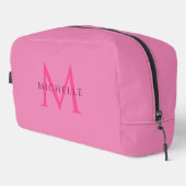 Trendy Stijlvolle Roze Script Naam Custom Handwrit Toilettasje (Rechterhoek)