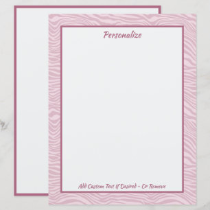 Trendy stijlvolle roze Zebra Waves gepersonaliseer