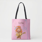 Trendy Stijlvolle Schattigee Boho Pink Girls Tote Bag (Voorkant)