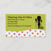 Trendy stijlvolle schoonmaakservice Visitekaartjes (Voorkant)