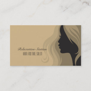 Trendy stijlvolle silhouet salon spa visitekaartje
