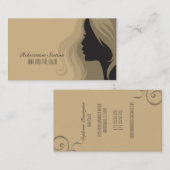 Trendy stijlvolle silhouet salon spa visitekaartje (Voorkant / Achterkant)
