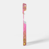 Trendy Stijlvolle Sparkly Pink en Gold Glitter Fol iPhone Hoesje (Linkerkant)