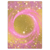 Trendy Stijlvolle Sparkly Pink en Gold Glitter Fol Klembord (Achterkant)