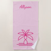 Trendy stijlvolle tropische Girly Strandlaken (Voorkant)