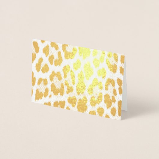 trendy stijlvolle, wilde safari leopard print folie kaarten (Voorkant)