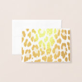 trendy stijlvolle, wilde safari leopard print folie kaarten (Voorkant met envelop)