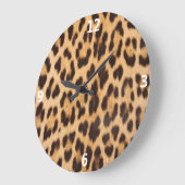 trendy stijlvolle, wilde safari leopard print grote klok (Hoek)