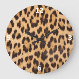 trendy stijlvolle, wilde safari leopard print grote klok