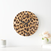 trendy stijlvolle, wilde safari leopard print grote klok (Huis)