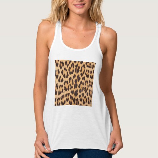 trendy stijlvolle, wilde safari leopard print tanktop (Voorkant)