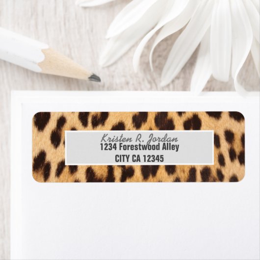 trendy stijlvolle wilde safari luipaard print etiket (Insitu)