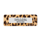 trendy stijlvolle wilde safari luipaard print etiket (Voorkant)