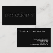 Trendy stijlvolle zwart-wit fotograaf visitekaartje (Voorkant / Achterkant)