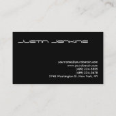 Trendy stijlvolle zwart-wit fotograaf visitekaartje (Achterkant)