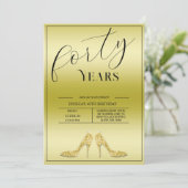 Trendy Stiletto's Modern 40th Birthday Kaart (Staand voorkant)